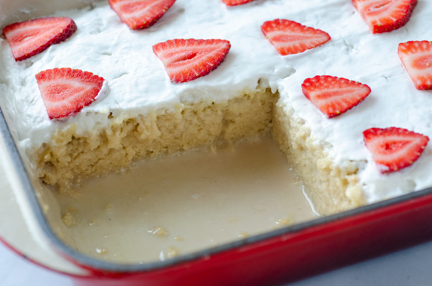 is tres leches cake soggy