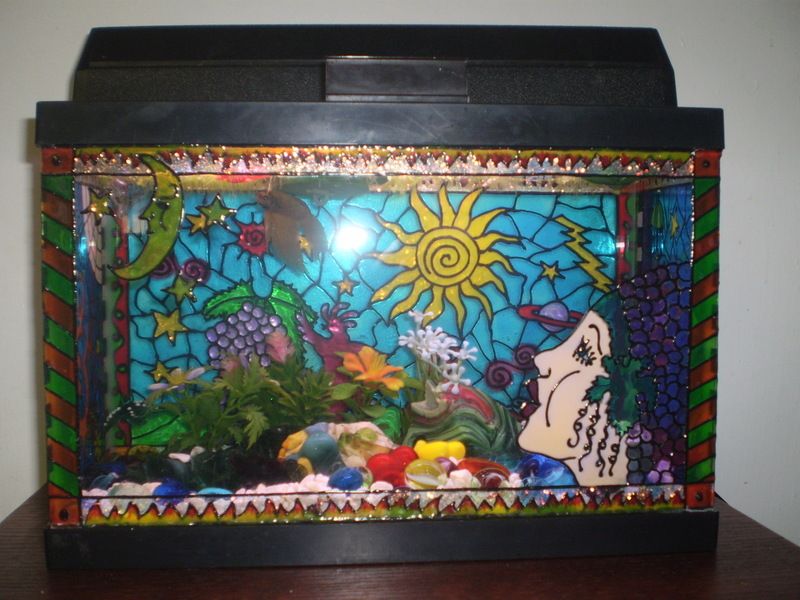 paint the back of your aquarium