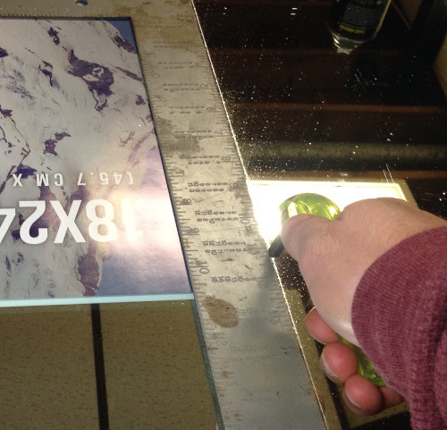 used to cut a thick glass