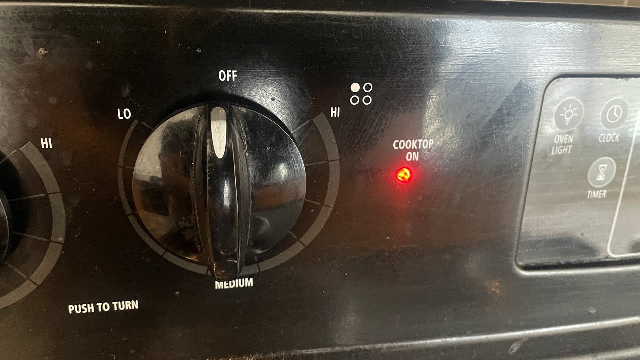burner light won't turn off