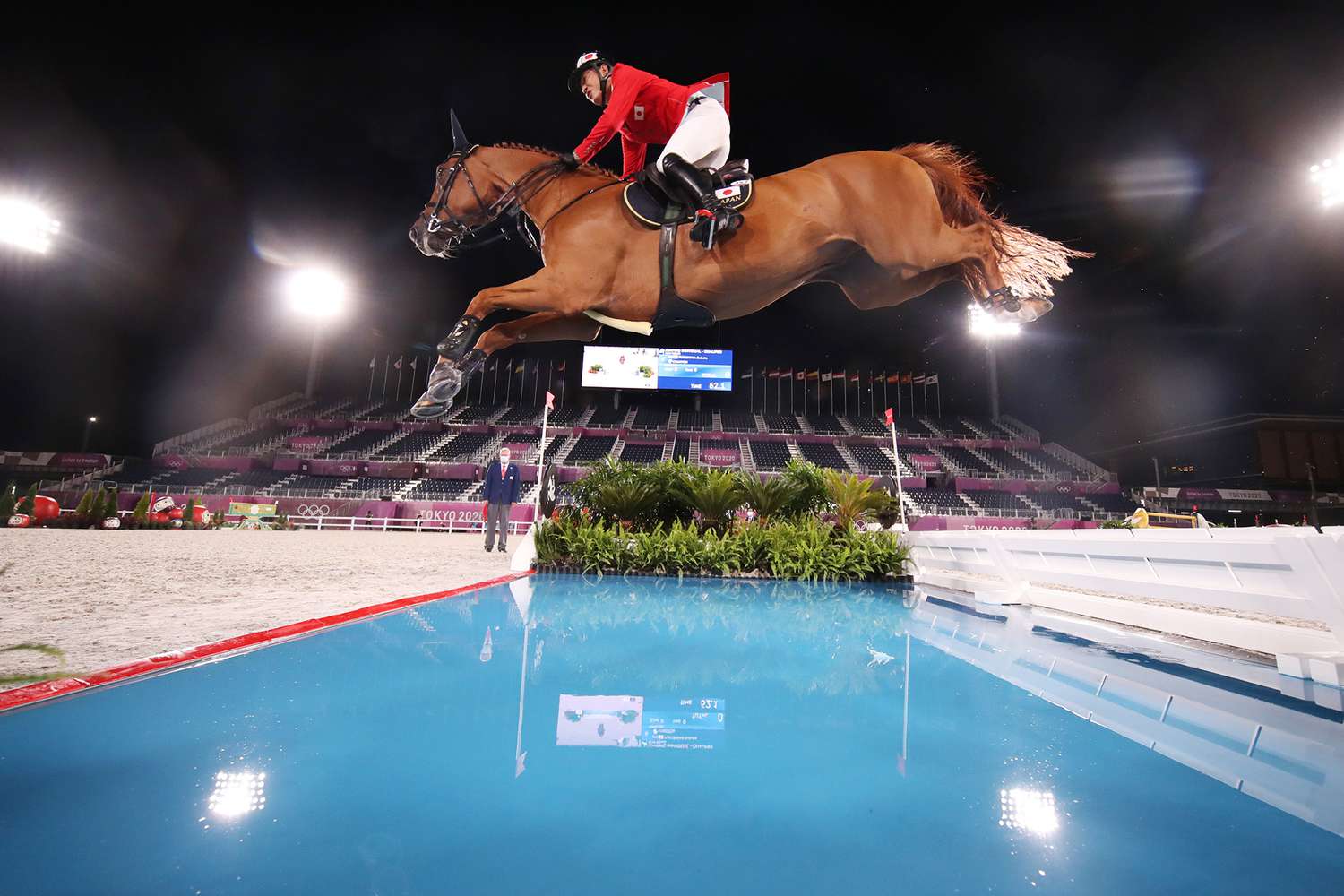 Olympic horses jump