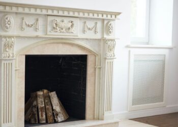 White fireplace