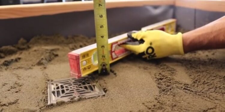 slope for a shower pan