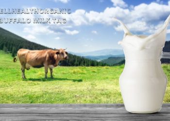 wellhealthorganic buffalo milk tag