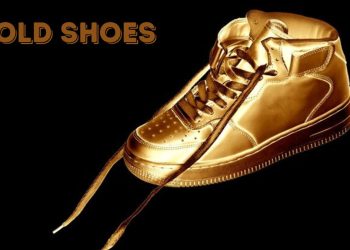 gold shoes