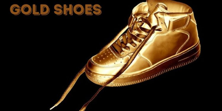 gold shoes